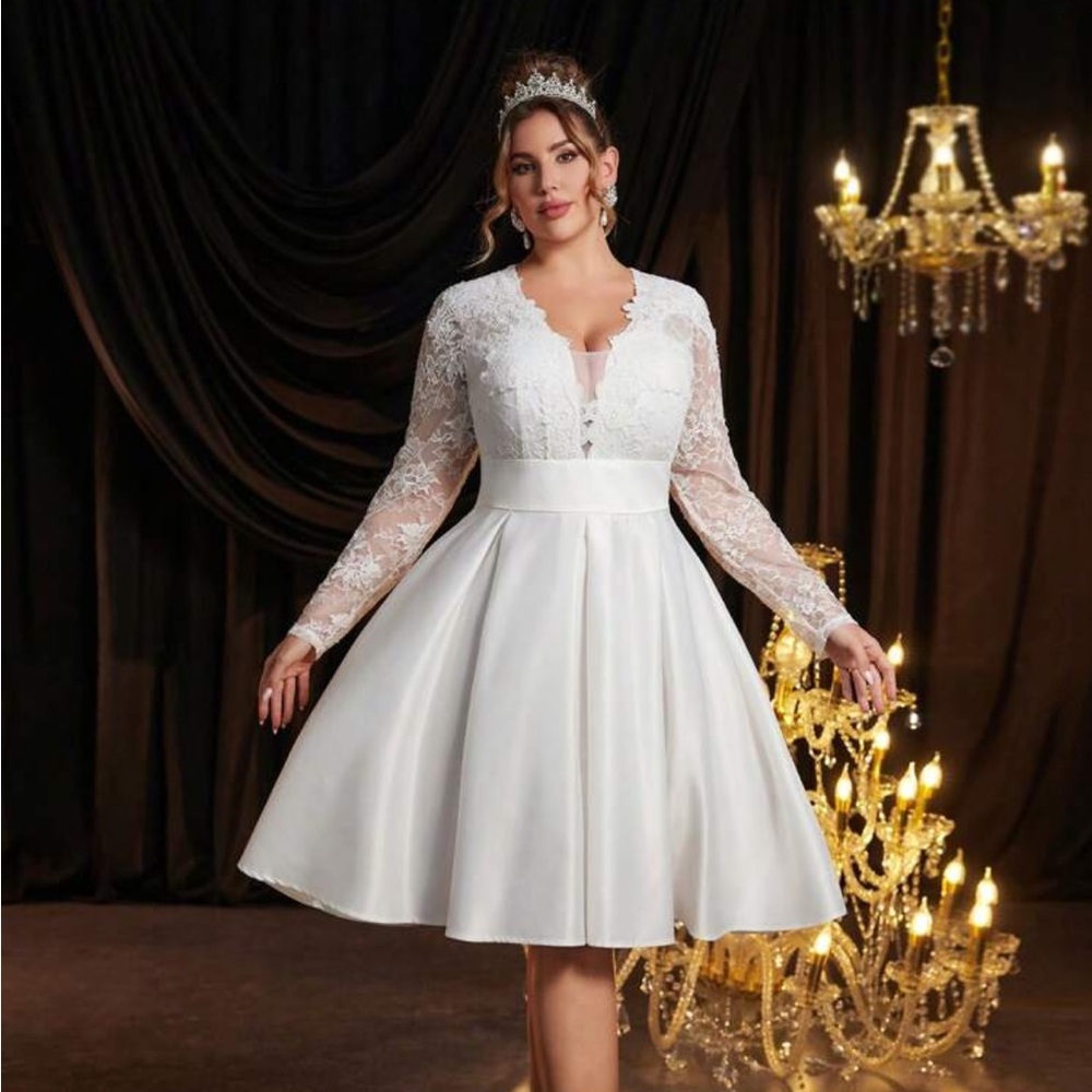 Elegant White Lace Dress